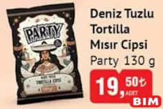 PARTY DENİZ TUZLU TORTİLLA MISIR CİPSİ 130 G